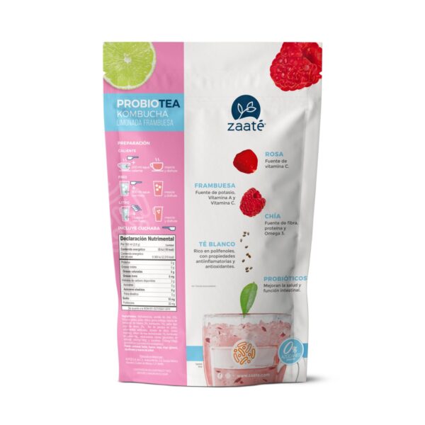 ZaaTe Probiotea Té blanco Limonada Frambuesa 0.7 kg - Image 3